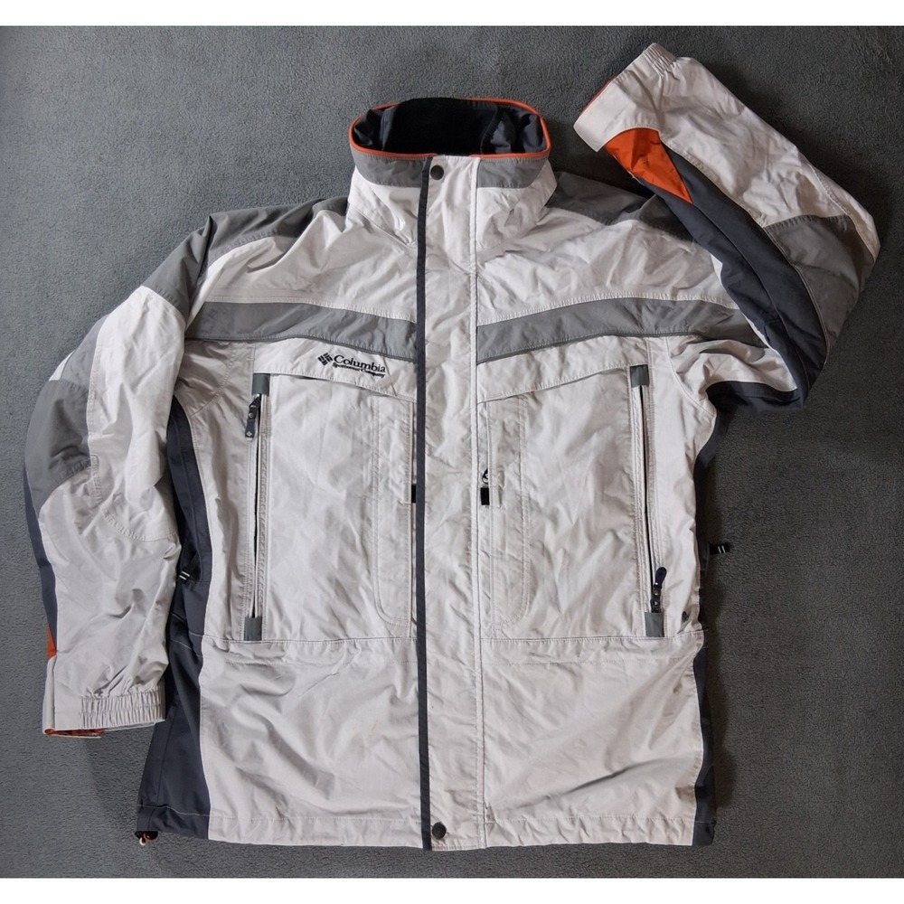 Columbia Men's Large Interchange Ski Jacket Waterproof Omni Shield Winter Coat